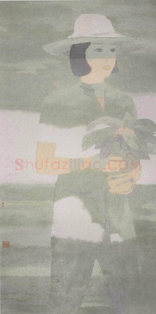 1998年 田黎明 都市人 书画作品