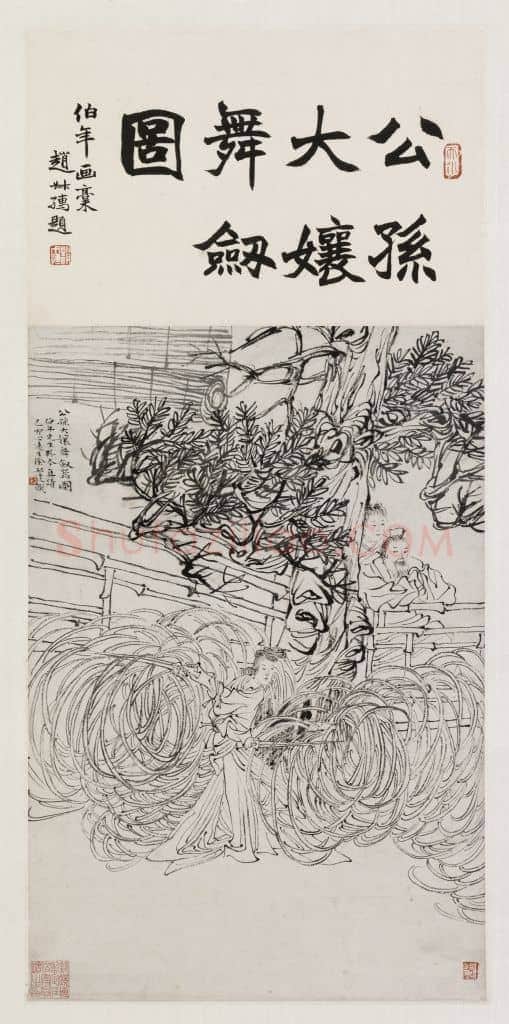 任颐公孙大娘舞剑图轴 | 故宫绘画藏品