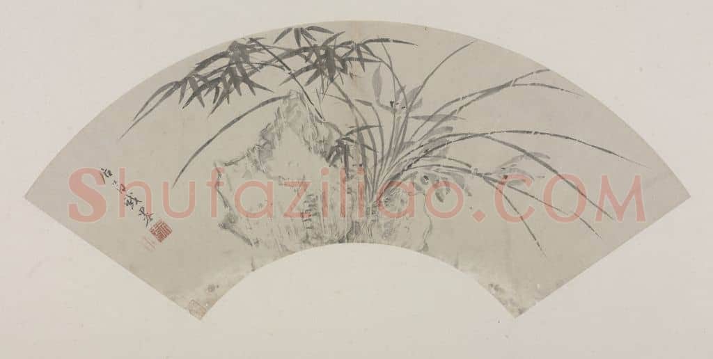 居节兰竹石图扇页 | 故宫绘画藏品