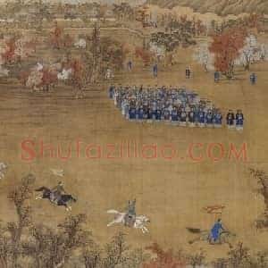 郎世宁等马术图轴