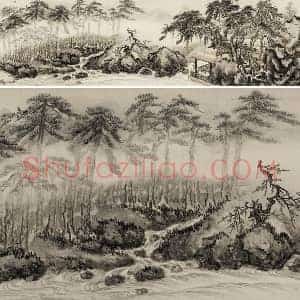 倪瑛山水画《归庵图》卷