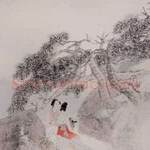 清代 任颐《仕女图册》国画人物作品图片赏析