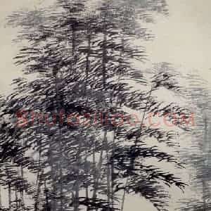 清代 任颐《竹林深处图》国画综合作品图片赏析