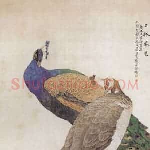 1938年 刘奎龄《上林春色图》国画作品图片赏析