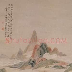 清代 华岩《隔水吟窗图》国画综合作品图片赏析