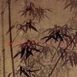 清代 罗聘《竹石图》国画花鸟作品图片赏析