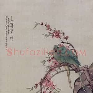 1929年 刘奎龄《上林春晓》国画花鸟工笔作品图片赏析