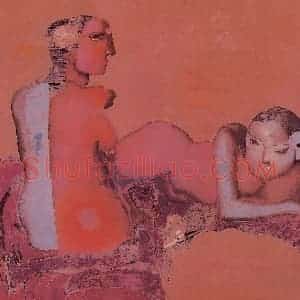 1992年 石虎《紫情》国画人物作品图片赏析