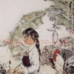 1983年 黄胄《南海渔家》国画人物作品图片赏析