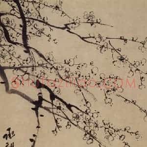 30年代 董寿平《暗香浮动》国画花鸟写意作品图片赏析