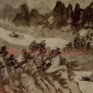 明末清初 石涛《四段景》国画山水作品图片赏析