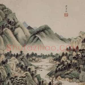 清代 王鉴《仿古山水册》国画山水作品图片赏析