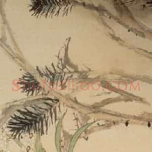 清代 虚谷《花卉卷》国画花鸟作品图片赏析