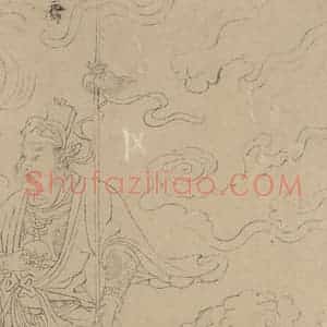 宋代《道子墨宝：诸神朝谒图》国画人物工笔作品图片赏析