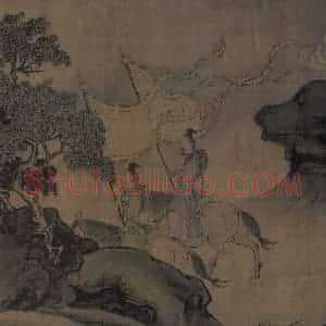 宋代 李唐(传)《晋文公复国图》国画人物工笔作品图片赏析