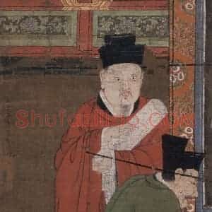 宋代 陆信忠《都市王》国画人物工笔作品图片赏析