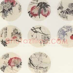 吴昌硕《花卉图》国画花鸟作品图片赏析