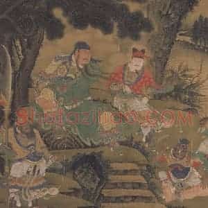 明代 商喜《关羽擒将图》国画人物作品图片赏析