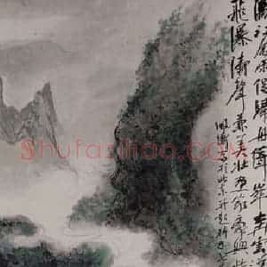 胡佩衡《漓江风雨》国画山水作品图片赏析