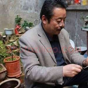 甘肃盆景达人将废酒瓶变身艺术品
