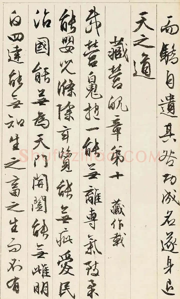 文徵明89岁行书《道德经》册页 | 毛笔书法作品