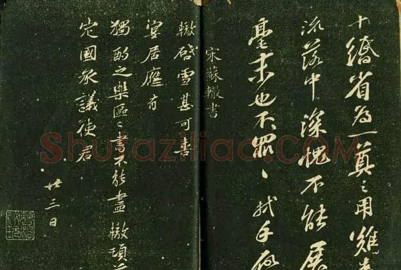 苏轼书法精品《三希堂法帖第十二册》 | 软笔书法作品