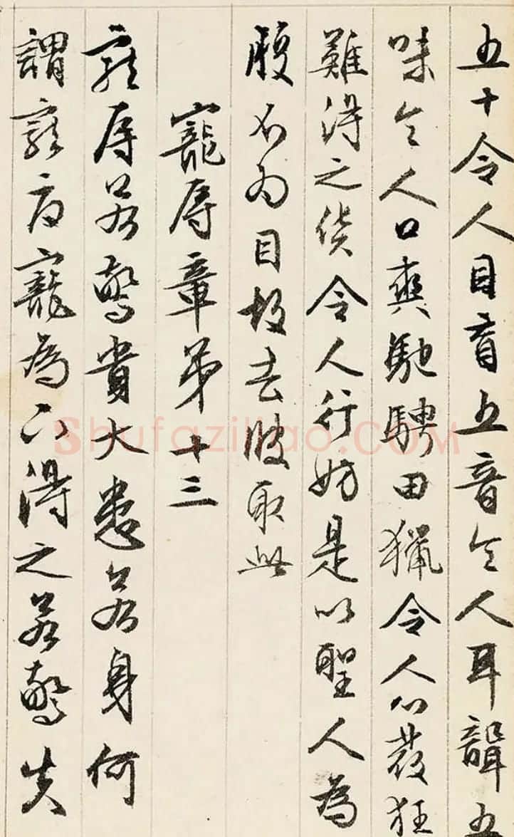 文徵明89岁行书《道德经》册页 | 毛笔书法作品