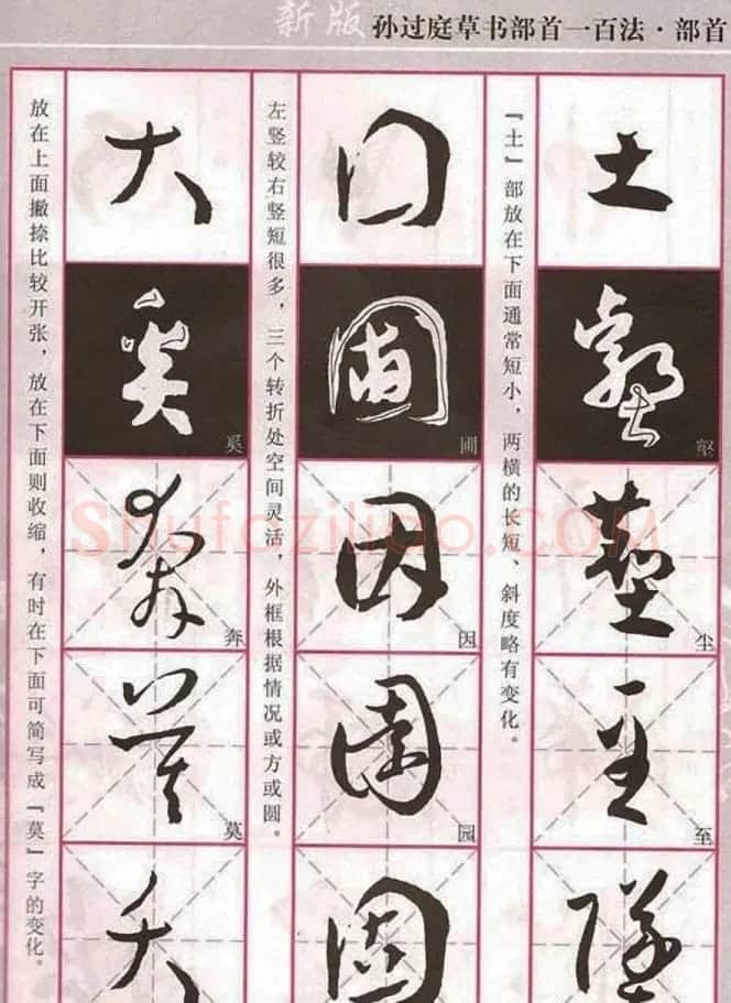 历代名家字帖《孙过庭草书部首一百法》 | 软笔草书字帖