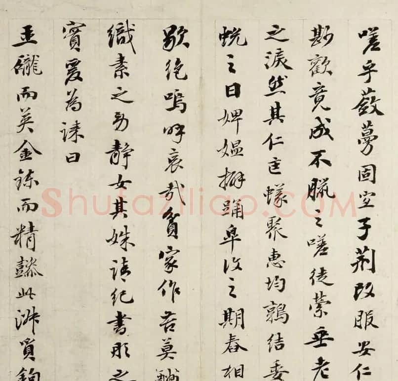 清代梁同书行楷书法《孙安人诔》 | 书法名家作品欣赏