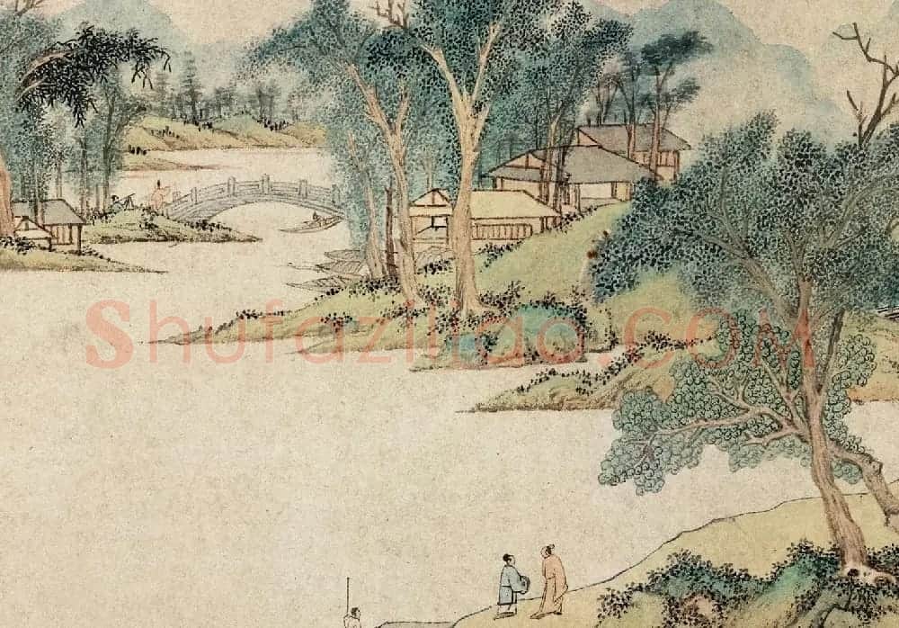 文徵明字画赏析《浒溪草堂图》 | 传世书法作品欣赏