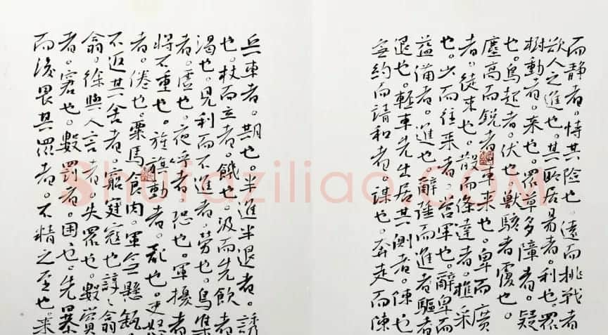 高军法上校书录孙子兵法册页 | 书法作品赏析