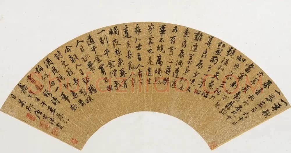 唐寅书法扇面《一年歌》《花下酌酒歌》 | 书法名家作品欣赏