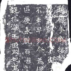 北朝 造像碑拓片《北海王国太妃高为亡孙保造像记》高清图片欣赏