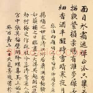 高士奇书法题跋欣赏《跋杨无咎雪梅图卷》