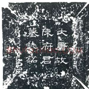 唐代 楷书墓志拓片《大唐故济阳郡东阿县主簿陈府君墓志铭并序》高清图片欣赏