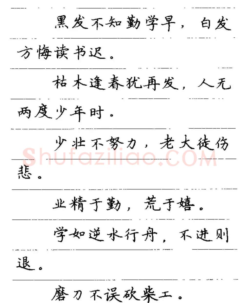 卢中南钢笔字帖《谚语名句》楷书篇 | 硬笔书法字帖