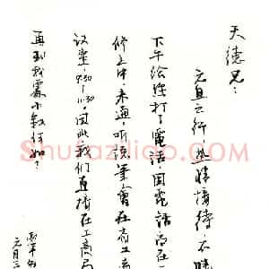王卫军硬笔手札《王卫军致张天德函》原件扫描高清图片欣赏下载