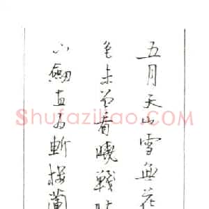 赖晓斌 硬笔行书作品《塞下曲》图片欣赏