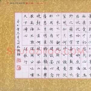 赖敬槐 硬笔楷书作品《曹操短歌行》图片欣赏